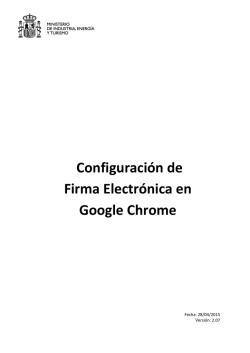 Configuración de Firma Electrónica en Google Chrome