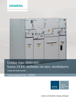 Celdas tipo SIMOSEC hasta 24 kV, aisladas en aire