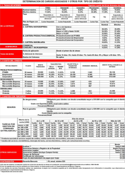 DETERMINACION DE CARGOS ASOCIADOS Y OTROS POR TIPO