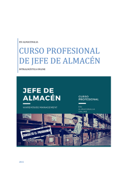 CURSO PROFESIONAL DE JEFE DE ALMACÉN