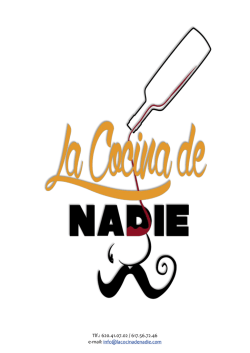 DOSSIER LA COCINA DE NADIE