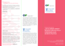 ¿Hacia dónde vamos? desafección política y gobernabilidad