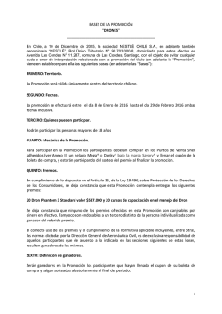 BASES DE LA PROMOCIÓN “DRONES” PRIMERO