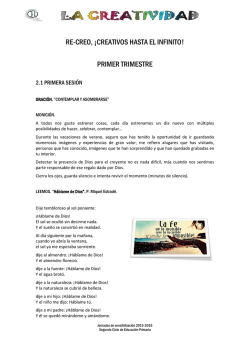 Documento para 2º ciclo de Educación Primaria.