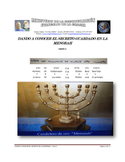 secretos de la menorah 2 - Ministerio Reconciliación Evangelio de