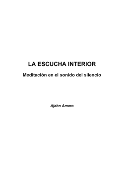 LA ESCUCHA INTERIOR de Ajahn Amaro web
