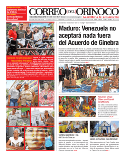 Maduro: Venezuela no aceptará nada fuera del Acuerdo de Ginebra