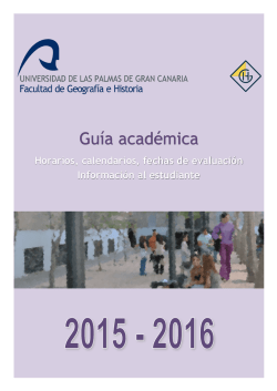 Horarios académicos 2015-16 - Facultad de Geografía e Historia de