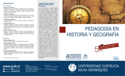 PEDAGOGÍA EN HISTORIA Y GEOGRAFÍA