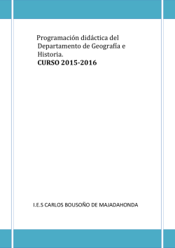 Programación didáctica del Departamento de Geografía e Historia.