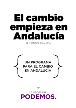 Consulta el programa de Podemos Andalucía para estas