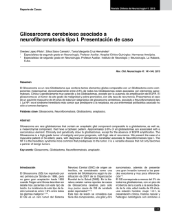 Gliosarcoma cerebeloso asociado a neurofibromatosis