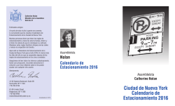 Ciudad de Nueva York Calendario de Estacionamiento 2016