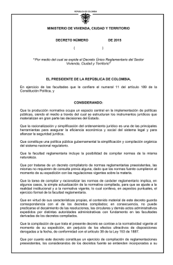 Decreto &Uacute;nico de Viviendas
