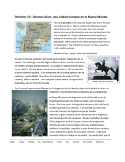 Destinos 15‐‐‐Buenos Aires, una ciudad europea en el Nuevo Mundo