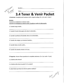 3.4 Tener & Venir Packet