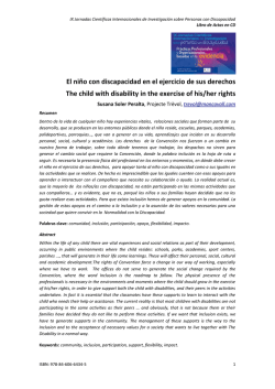 El niño con discapacidad en el ejercicio de sus derechos…