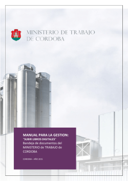 Manual subir libro digital - Ministerio de Trabajo de Córdoba