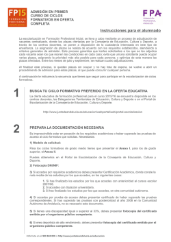 Instrucciones para el alumnado