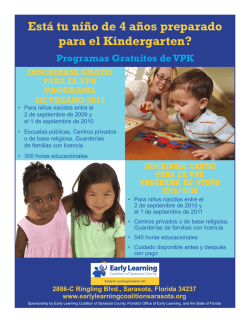 Está tu niño de 4 años preparado para el Kindergarten? Programas