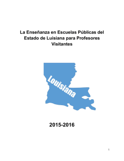 La Enseñanza en Escuelas Públicas del Estado de Luisiana para