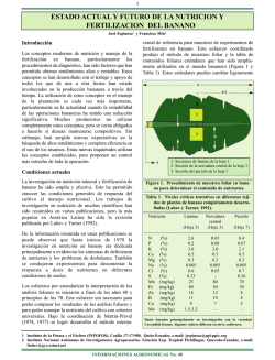 Estado actual y futuro de la nutrición y fertilización del banano (PDF