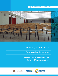 Ejemplos de preguntas saber 3 matemáticas 2015
