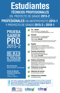Saber Pro 2015-2 - Escuela De Artes Y Letras