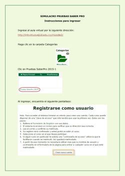 SIMULACRO PRUEBAS SABER PRO Instrucciones para ingresar