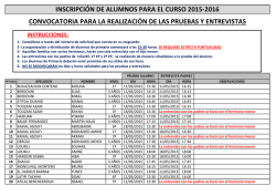 inscripción de alumnos para el curso 2015