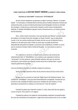 Sé que muchos kayakeros se plantean en algún