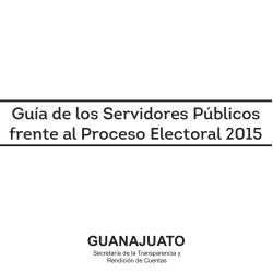 Guía de los Servidores Públicos frente al Proceso Electoral 2015