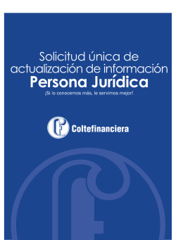 Solicitud Única de Actualización del cliente PJ