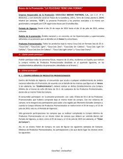 Bases de la Promoción “LA FELICIDAD TIENE UNA FORMA”