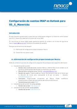 Configuración de cuentas IMAP en Outlook para OS_X_Mavericks