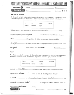 Mi tío el atleta A. Consuelo te habla sobre su tío Antonio. Ella te