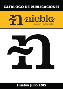 catalogo - Editorial Niebla