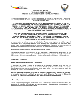 MINISTERIO DEL INTERIOR POLICIA NACIONAL DEL