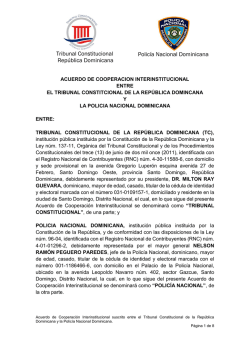 Tribunal Constitucional República Dominicana Policía Nacional