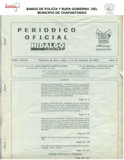 BANDO DE POLICÍA Y BUEN GOBIERNO DEL