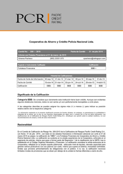 1 Cooperativa de Ahorro y Crédito Policía Nacional Ltda.