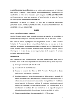 BASES BOLSA AUXILIAR POLICÍA PORTUARIA