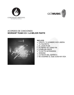 ACORDES DE CANCIONES: WORSHIP TEAM CCI / LA MEJOR