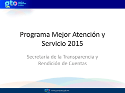 Programa Mejor Atención y Servicio 2015 - STRC