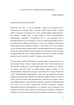 1 Lo “viejo” del “nuevo” constitucionalismo
