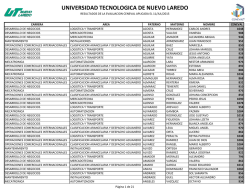 Resultados - Universidad Tecnologica de Nuevo Laredo