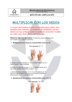 multiplicar con los dedos - Colegio Santa Joaquina de Vedruna