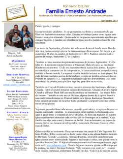 Familia Ernesto Andrade - Fundamental Baptist Home Missions, Inc.