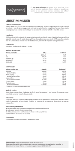 Libistim mujer - Be Group Pharma