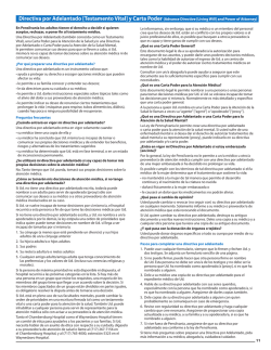 Directiva por adelantado [testamento Vital] y carta